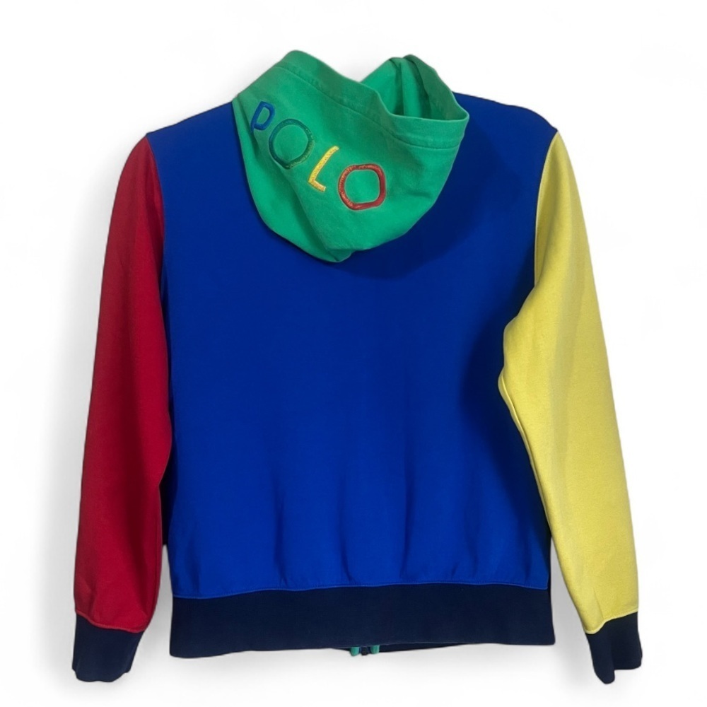 Polo Ralph Lauren Boys Color Blocked Full Zip Hoodie Jacket Size Large 14-16 - Picture 3 of 10